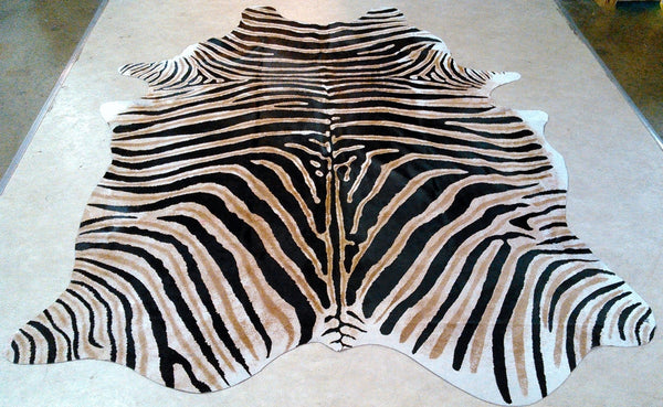 Stenciled Zebra Rug