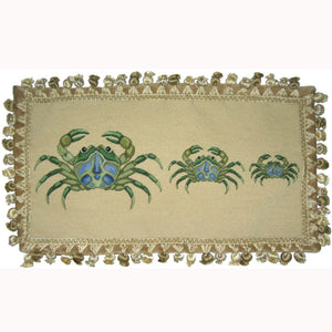 Blue Crab Rectangle Pillow