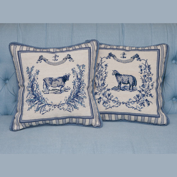 French Country Needlepoint Pillow