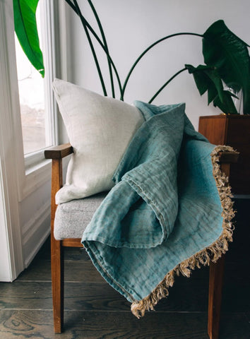 Double Sided Linen Throw