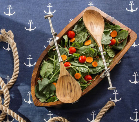 Row Boat Salad Bowl Set