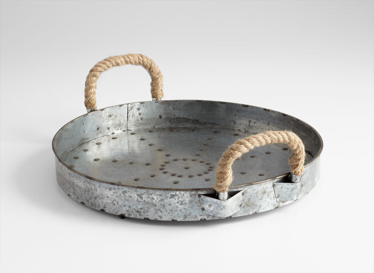 Rustic Rope & Steel Tray