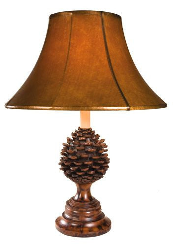 Rustic Pine Cone Lamp